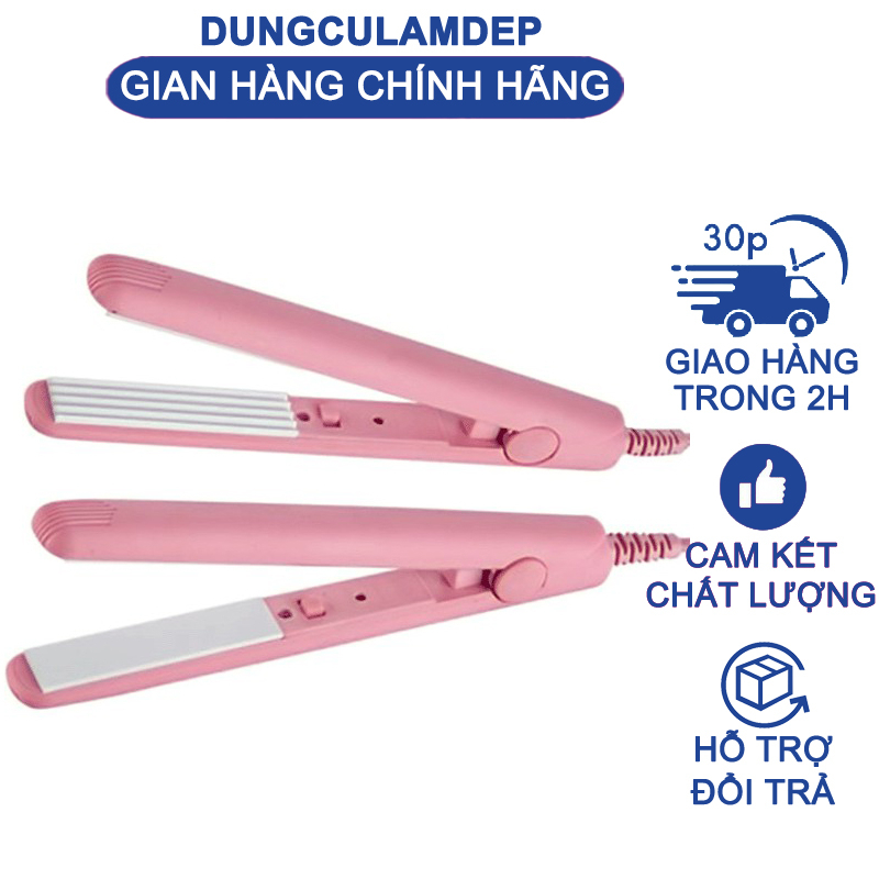 Máy là tóc mini+ Máy dập xù mini