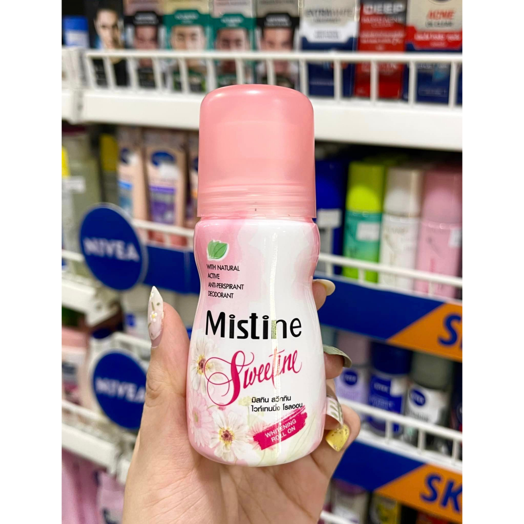 Lăn Khử Mùi Giảm Mồ Hôi Khô Thoáng , Trắng Sáng Vùng Nách Không Gây Ố Vàng Mistine White Spa Thái Lan _35ml