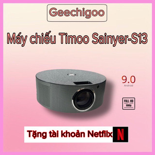 Máy Chiếu Mini TIMOO SAINYEN- S13 Độ Phân Giải HD 720p Tích Hợp Android 9.0 Độ Sáng Lên