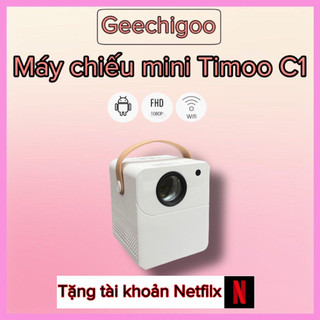 [Mã 257ELHA80K giảm 8% đơn 400K] Máy Chiếu Phim Mini TIMOO-C1 Timoo T1 HD Android 9.0 Độ Sáng Lên Tới 3000Lumens