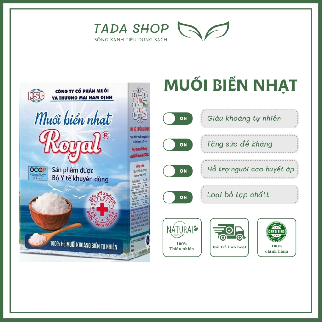 Muối biển nhạt Royal (250g) bổ sung khoáng nâng cao sức đề kháng, tốt cho tim mạch