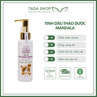 Tinh Dầu Massage Body Thiên Nhiên 100mL Mandala, Tinh Dầu Massage Dưỡng Ẩm