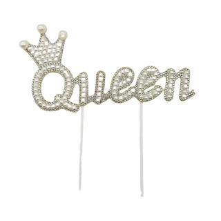 Sp070500 que vải đính hạt queen vương miện