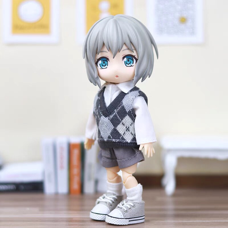 Áo gile len cho búp bê ob11, ymy,ddf, dod...hàng có sẵn