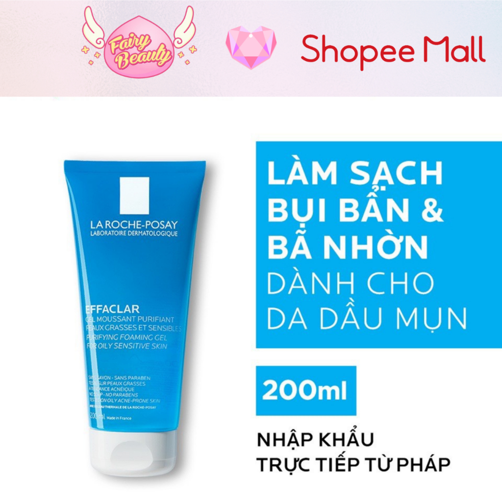 [LA ROCHE-POSAY] Bộ Sản Phẩm Làm Sạch Và Ngăn Ngừa Mụn Tối Ưu ( Effaclar Gel 200ml - Duo+ 3ml )