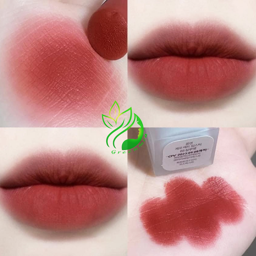Son Thỏi Romand Zero Matte Lipstick Son Lì Mịn Màu 03 Silhouette Đỏ Marsala MLBB Chính Hãng