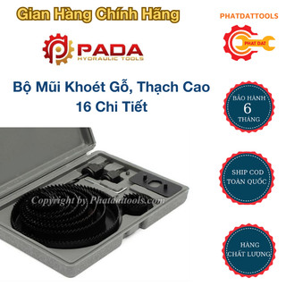 Bộ Mũi Khoét Thạch Cao - Gỗ Mềm 16 Chi Tiết - Thép Carbon Cao Cấp