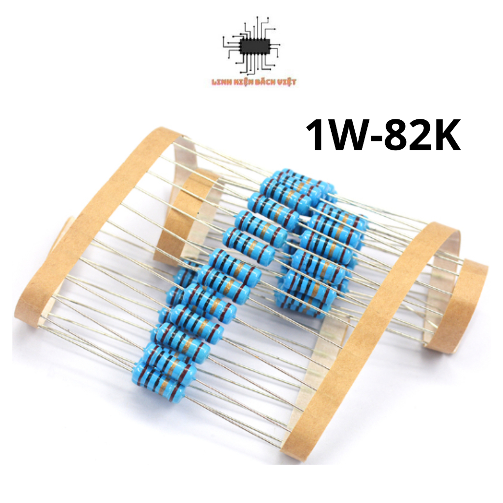 Điện trở vạch 1W 82K 1% chân đồng (10c)