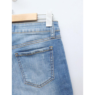 C1232 - Quần short jean Studio Blue rách kiểu