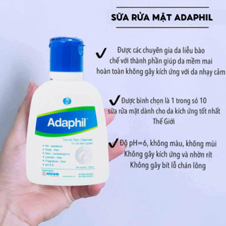 Sữa rửa mặt Adaphil giữ ẩm da, tẩy tế bào chết, loại bỏ vi khuẩn CHAI 125ml