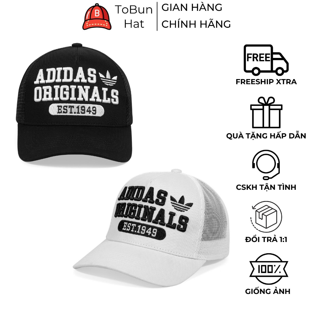 Mũ Lưỡi Trai, Nón Kết Adidas Originals Est 1949 Phong Cách Thể Thao 2 Màu Sắc
