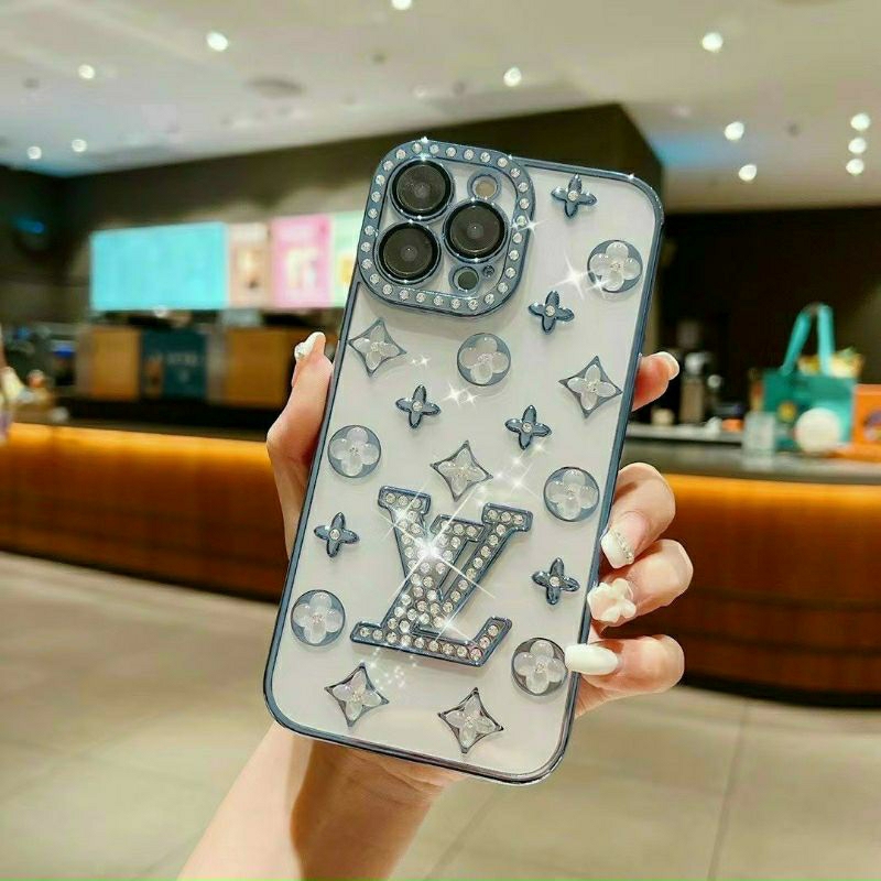 ỐP lưng LV vành cam Đính đá cho Iphone 15 PRO MAX ,13,13,11 ,xs max ,14 , 14 Plus, 14 Pro,14 Pro max sang chảnh lấp lánh