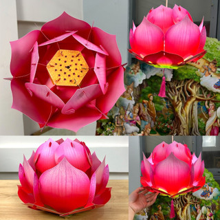 Lồng đèn liên hoa nhựa 32cm