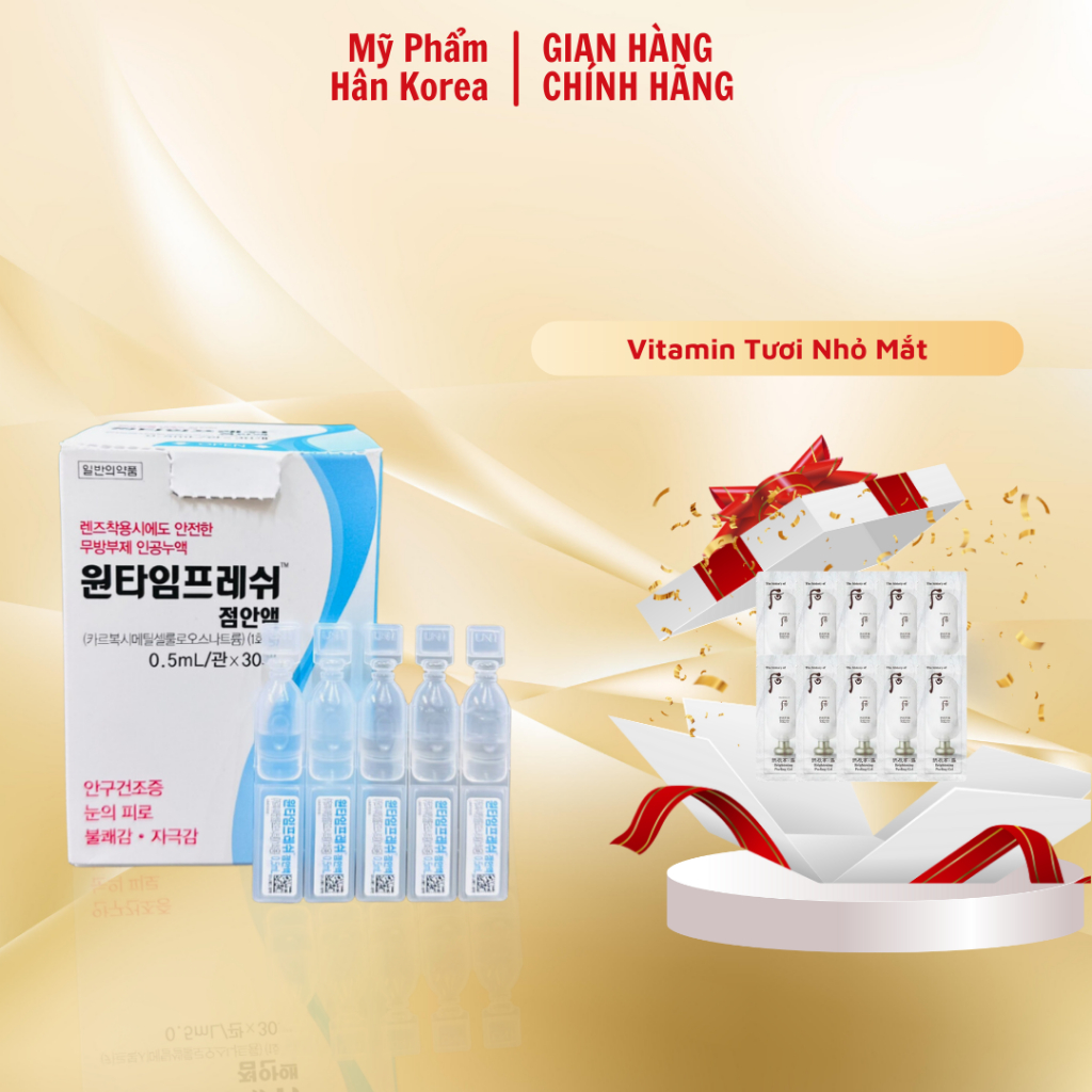 VITAMIN TƯƠI NHỎ MẮT Onetime Fresh 30 tép , bảo vệ mắt, chống khô mắt,