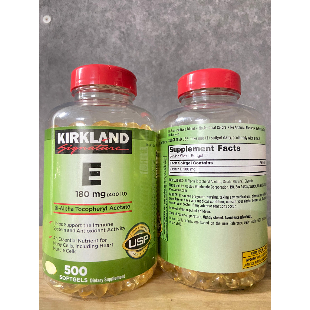 Viên uống Vitamin E Kirkland Signature Mỹ 400 IU- 500 viên