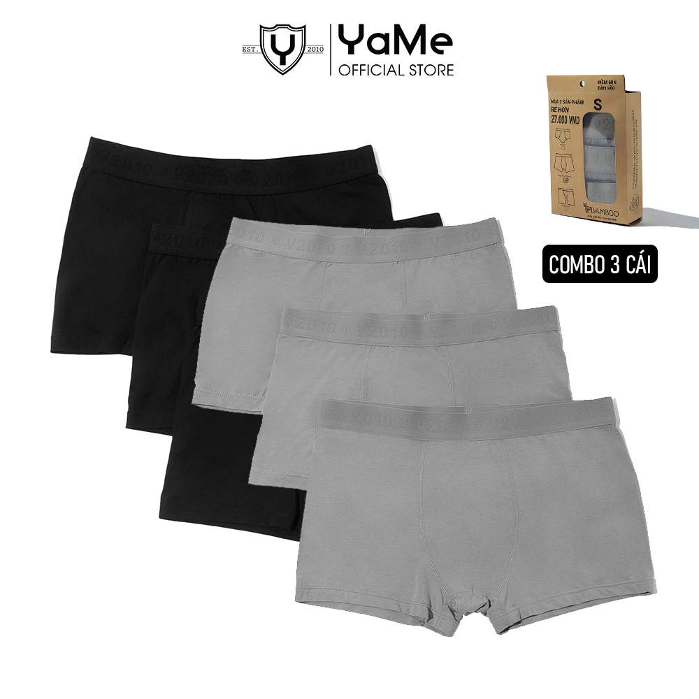 Combo 3 Quần Lót Nam Boxer Dáng Trunk Bamboo Kháng Khuẩn Y2010 M3 20791 |YaMe|