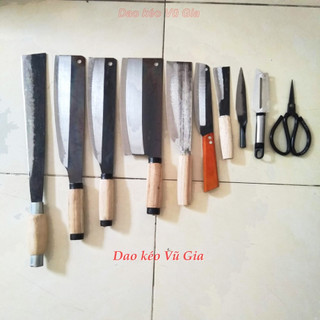 Bộ dao kéo 10 món nhà bếp dao chặt cán thép - Dụng cụ nhà bếp