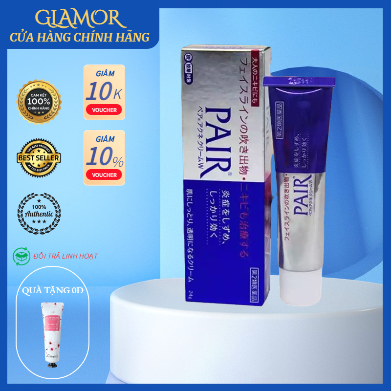 Kem mụn Pair chấm mụn giảm mụn sưng viêm, mờ thâm Nhật Bản ngừa mụn Pair Acne W Cream 📞📞