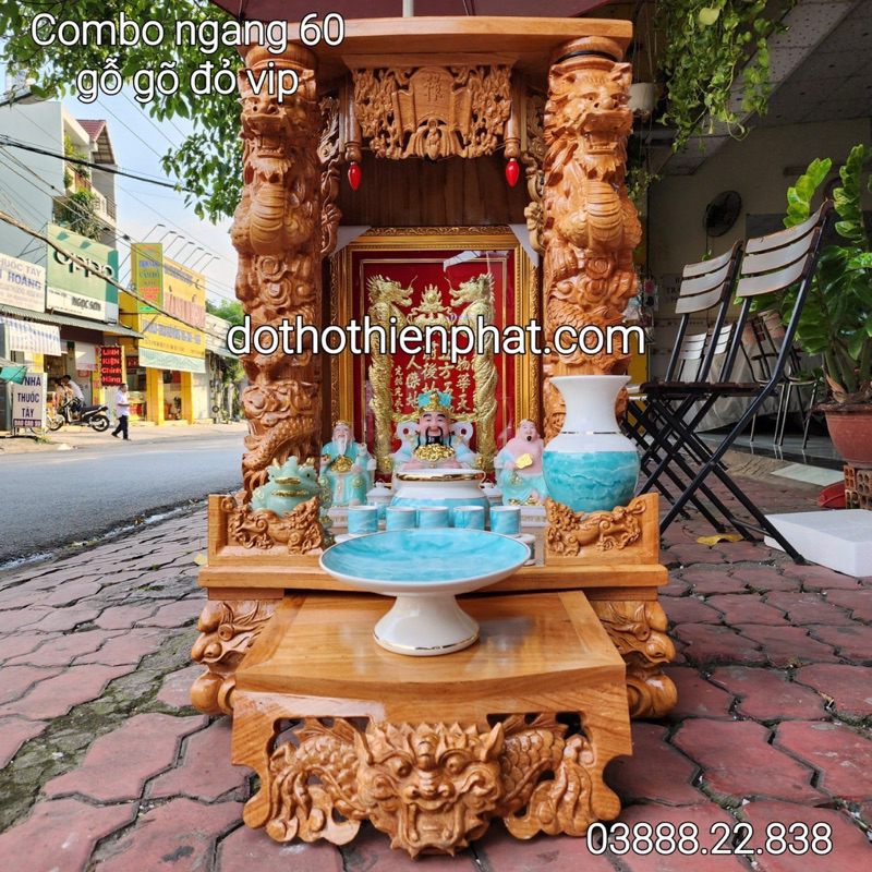 Bàn thờ giá sỉ ngang 80 gỗ gõ đỏ rẻ vô địch LH 0388822838