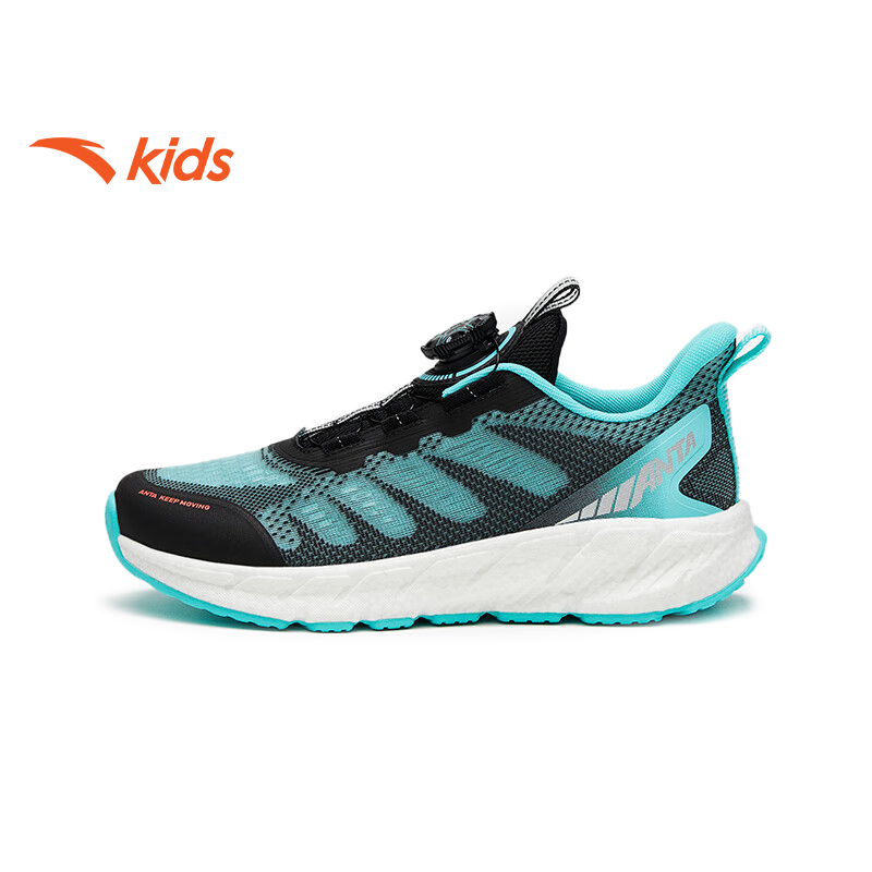 Giày thể thao bé trai Anta Kids upper mặt lưới thoáng khí, khóa Habu tiện lợi W312328802