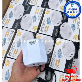 Máy sục sủi khí oxy 2 vòi co-502a cho hồ cá + tặng kèm 2m dây oxi và 2 cục sủi