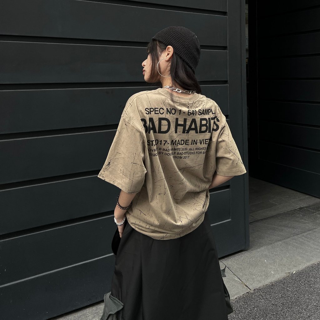 Áo Thun Unisex Bad Habits CRACK 100% Cotton - Local Brand Chính Hãng