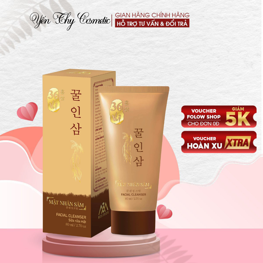 (C.Hãng100%) Sữa Rửa Mặt Sâm Đỏ 36 Vị Mật Nhân Sâm - MINT COSMETIC