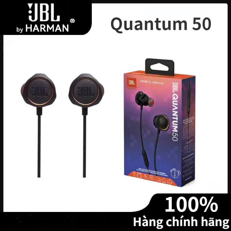 100% Hàng chính hãng JBL Quantum 50 Tai nghe dây cho trò chơi âm thanh chất lượng cao