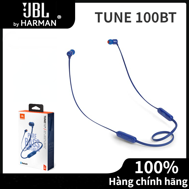 100% Hàng chính hãng JBL 110BT Tai nghe giảm tiếng ồn chuyển động âm nhạc bluetooth không dây