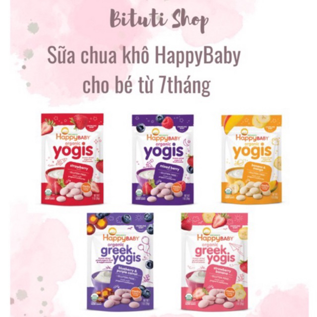 Sữa chua khô HappyBaby Mỹ vị trái cây cho bé từ 7tháng - Bituti Shop