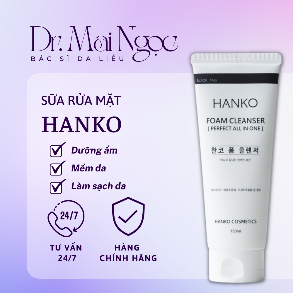 Sữa rửa mặt HANKO FOAM CLEANSER làm sạch cho da dầu, mụn 150ml