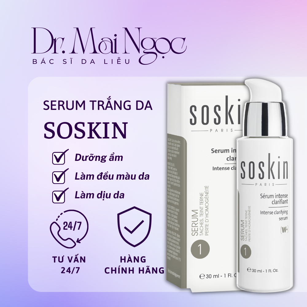 Serum làm trắng da cao cấp của Pháp Soskin Intense Clarifying Serum 30ml