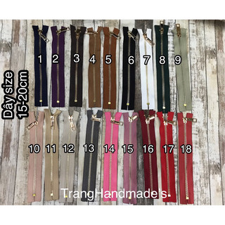 Dây kéo răng to 15-20-25cm