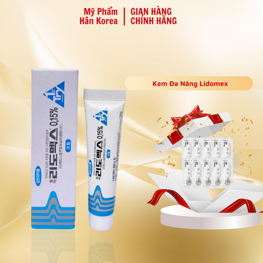 Kem bôi LIDOMEX giảm hăm, giảm ngứa, giảm mụn nhọt 15g HÂN KOREA