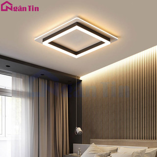 Đèn Mâm LED Ốp Trần Vuông Hiện Đại Trang Trí Phòng Ngủ MO965 Ngân Tin (Kèm remote điều khiển từ xa)