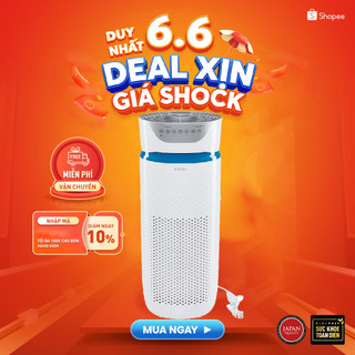 Máy lọc không khí 5in1 Homedics AP-T45 HT Beauty, màng lọc Hepa kèm tia UV-C tiêu diệt tối đa vi khuẩn có hại