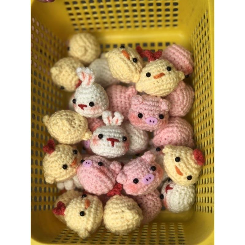 🐷🐇Móc khoá mini bằng len🐻🐣3cm