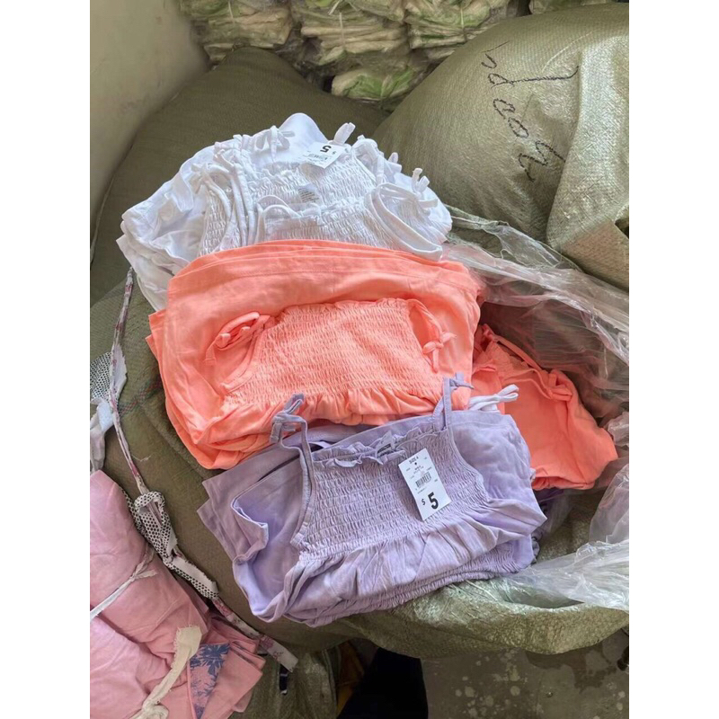 Áo cotton 2 dây cho bé gái hàng xuất dư xịn