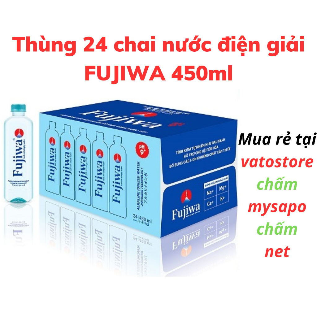 Thùng 24 chai nước ion kiềm FUJIWA 450ml / Lốc 6 chai nước ion kiềm FUJIWA 450ml