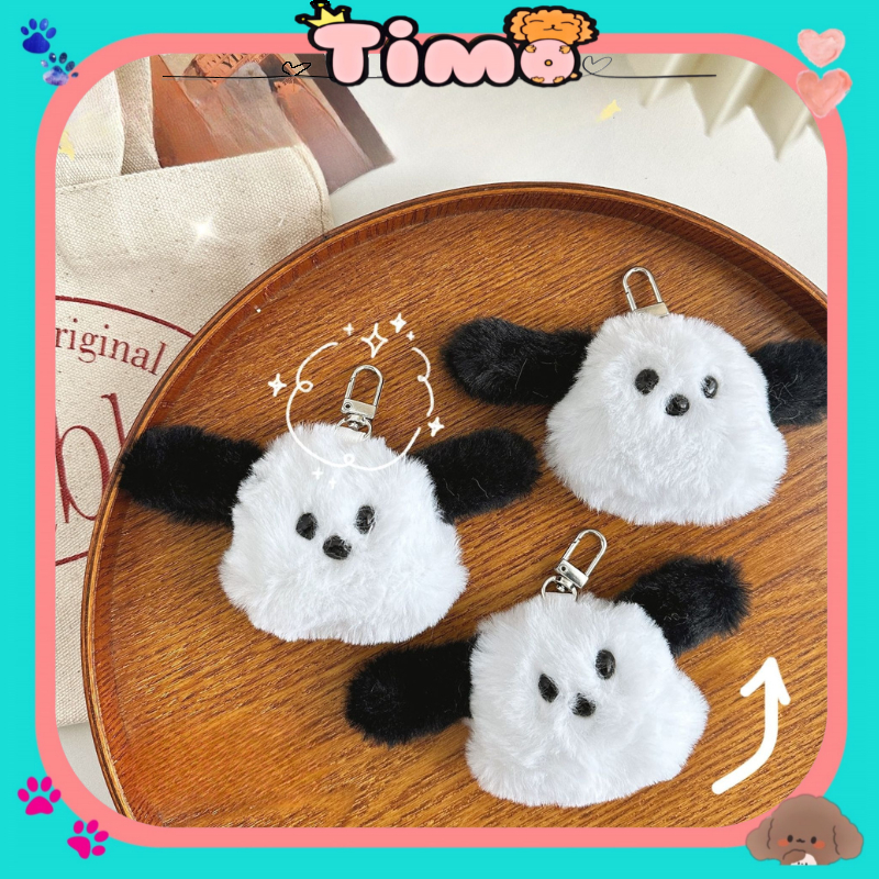 Móc Khóa Gấu Bông Treo Balo Xe Máy Cute Anime Đôi Len Cún Timo PK63