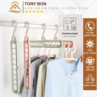 Móc phơi quần áo đa năng 9 lỗ