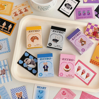 Sổ sticker 50 cái dán trang trí sổ/ Bộ 50 sticker mini đáng yêu vintage cute hottrend