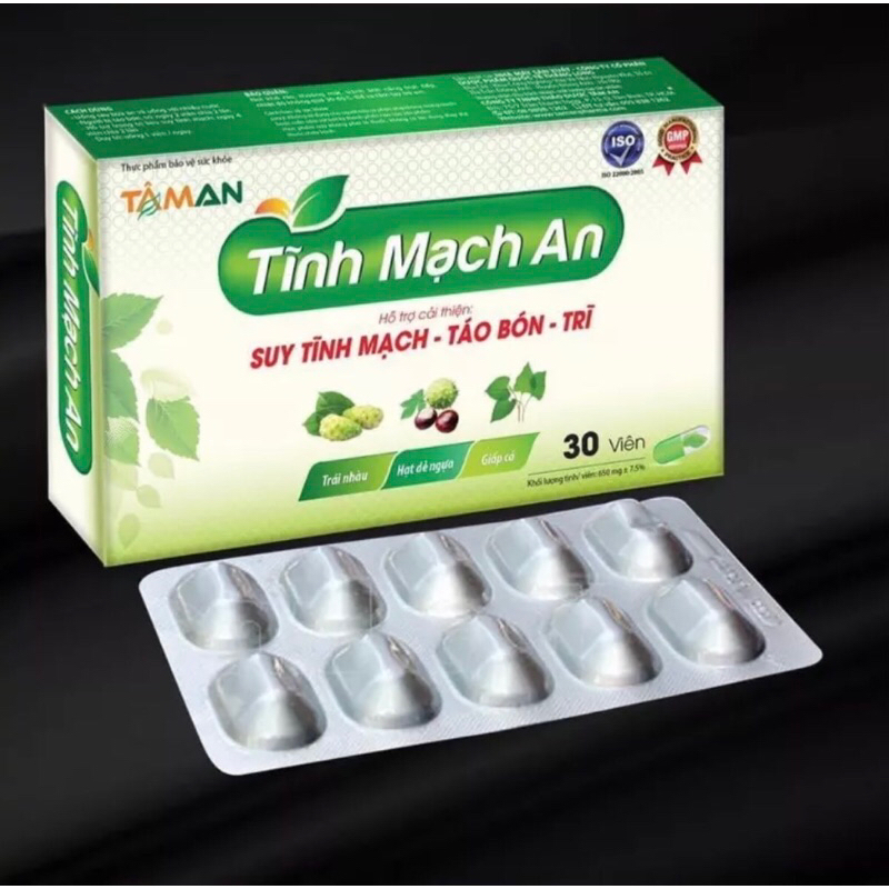 TĨNH MẠCH AN - HỖ TRỢ SUY GIẢM TĨNH MẠCH, TÁO BÓN,TRĨ hộp 30 viên