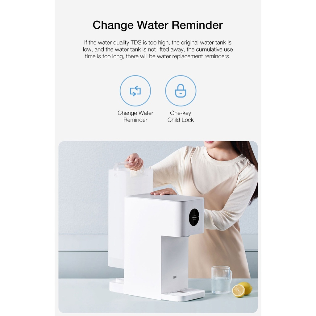Máy lọc nước kiêm đun nước nóng siêu tốc để bàn thông minh Xiaomi 5L MRH112