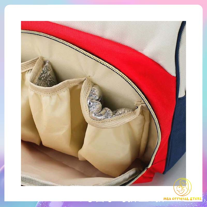 Nhiều màu tùy chọn Balo mẹ 2 trong 1 đa năng có nôi gấp và usb Balo bình sữa