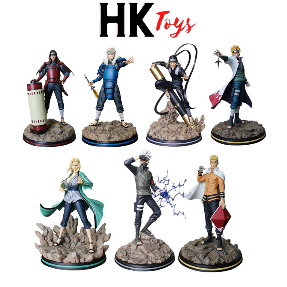 Mô hình Naruto - Bộ Hokage 7 nhân vật Cao 28cm hàng siêu đẹp - Figure Naruto - Bộ Hokage - Có Hộp Màu