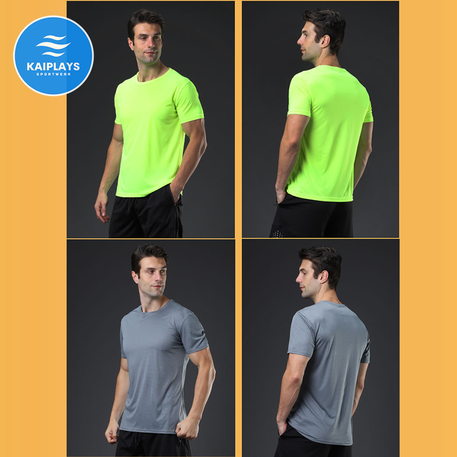 Áo thể thao nam chạy bộ, tập gym, Áo thun nam cổ tròn big size cao cấp chơi cầu lông, bóng chuyền KAIPLAYS KP028