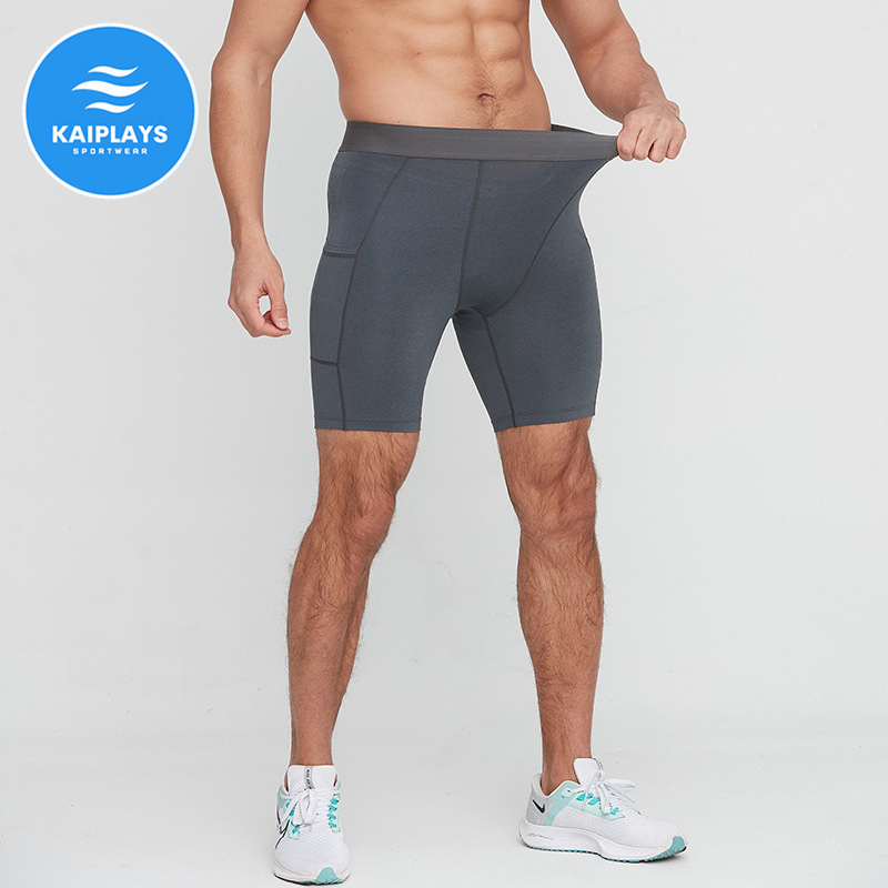 Quần tập gym nam ngắn, quần chạy bộ nam bó cơ tập yoga KAIPLAYS Quần đùi nam thể thao legging cao cấp co giãn KP043
