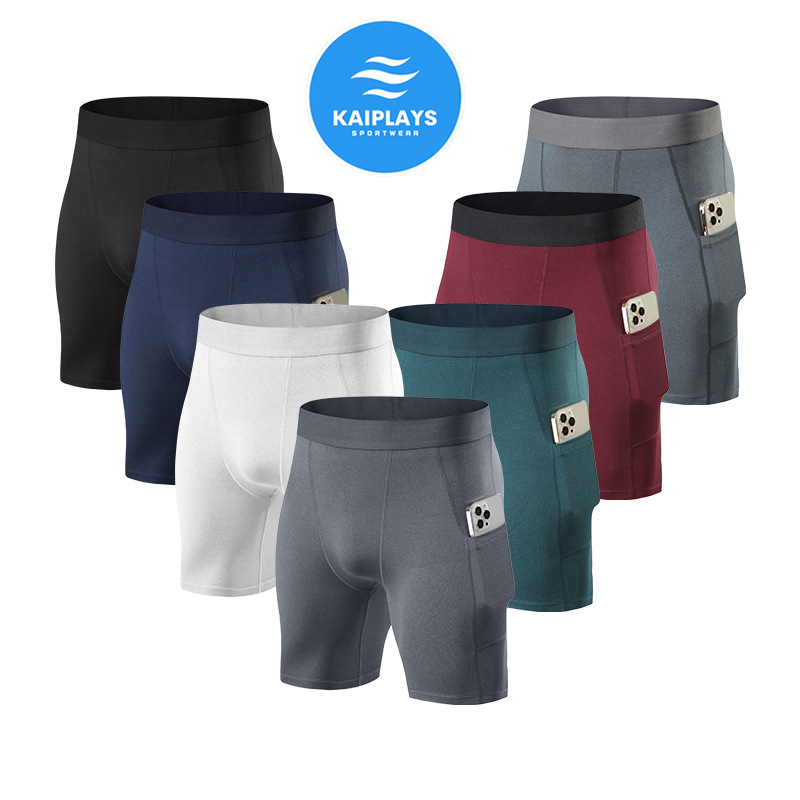 Quần tập gym nam ngắn, quần chạy bộ nam bó cơ tập yoga KAIPLAYS Quần đùi nam thể thao legging cao cấp co giãn KP043
