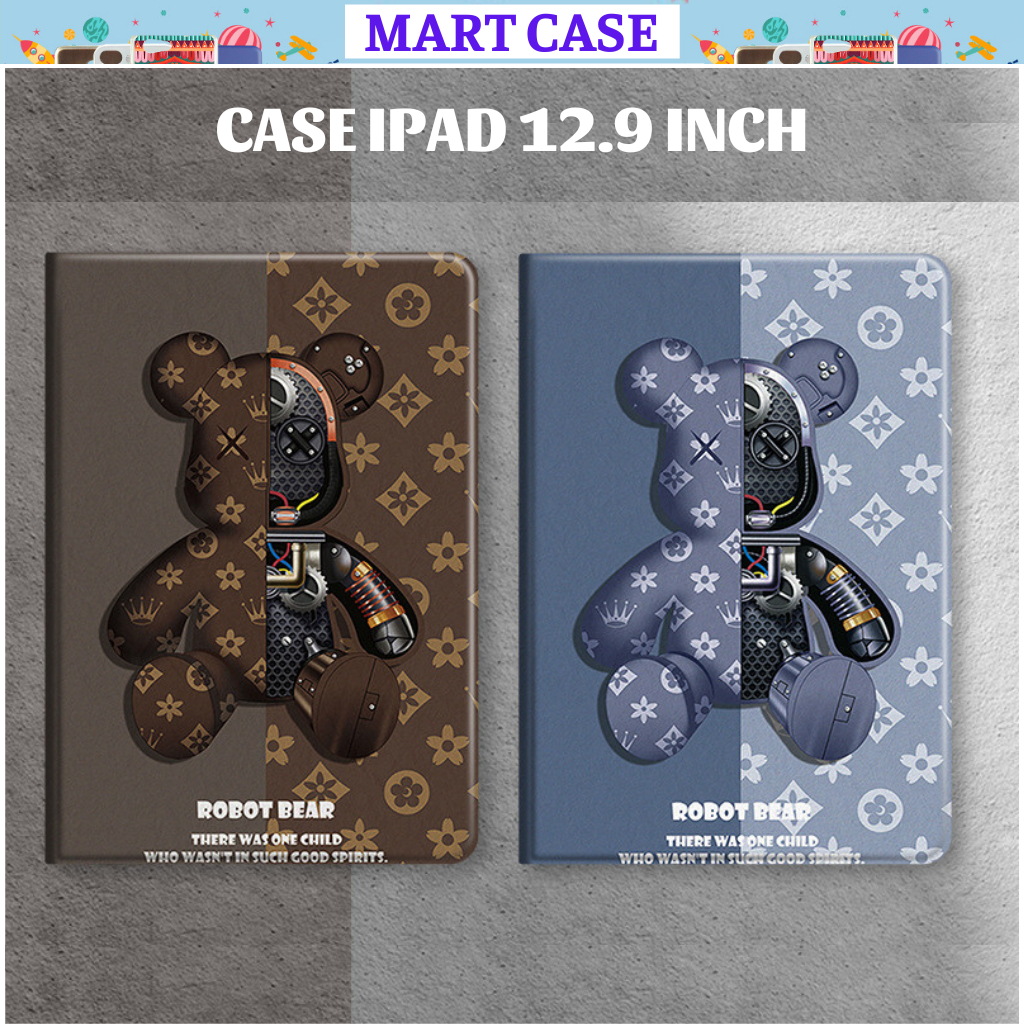 Ốp ipad Silicon ipad Pro 12.9 inch 2020/21/22 Gấu cute chất đẹp - MART CASE